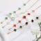 18K Gold Plated Clover Lucky Bracelet for Women White/Black/Red/Green Flower Four Leaf Link Bracelets Trendy Jewelry Gifts for Women