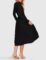ZESICA Women’s Fall Long Sleeve Midi Dress Casual Crewneck Knit Belted Pleated A Line Flowy Party Dresses