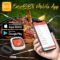 NutriChef Bluetooth Meat Thermometer for Grilling and Smoking, up to 6 Temperature Probes and Smart APP, 400 Ft Range, LCD