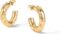PAVOI 14K Gold Plated Star Shine Hoop Earrings for Women | Cubic Zirconia Celestial Chunky Hoops Earrings