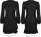 CUPSHE Women Knit Ruched Summer Dress Smocked Ruffle Hem Crew Neck Long Sleeve Bodycon Sexy Casual Holiday Mini Dress