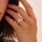 Gold Stackable Rings for Women Non Tarnish – Dainty 18K Gold Plated Stackable Thin Rings Cubic Zirconia Thumb Ring Set Trendy Statement Promise Wedding Bands Engagement Ring for Women Size 5-10
