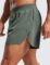 CRZ YOGA Mens Side Split Running Shorts 4” – Quick Dry for Athletic Gym Workout with Zip Pocket and Brief Liner