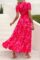PRETTYGARDEN Women’s Summer Maxi Dress Casual Wrap Floral Boho Short Sleeve V Neck Split Ruffle Beach Long Dresses