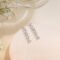 EAMTI Bridal Wedding Earrings for Women Sterling Silver Post Cubic Zirconia Dangle Earrings for Prom Pageant