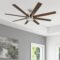 Honeywell Ceiling Fans Xerxes Modern 62 Inch Ceiling Fan with Light, Remote Control Fan, LED Indoor Fan with 8 Blades, French Oak and Gray Oak Blade Finish Options, Brushed Nickel (50608-01)