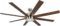Honeywell Ceiling Fans Xerxes Modern 62 Inch Ceiling Fan with Light, Remote Control Fan, LED Indoor Fan with 8 Blades, French Oak and Gray Oak Blade Finish Options, Brushed Nickel (50608-01)