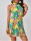 Floerns Women’s Sleeveless Floral Print Sundress Halter Neck A Line Short Dress