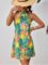 Floerns Women’s Sleeveless Floral Print Sundress Halter Neck A Line Short Dress