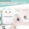 Mini Printer Portable, Inkless Sticker printer with 8 Rolls Paper, Bluetooth Wireless mini thermal printer Compatible with iOS + Android for Journal, Memo, Photo, Print Pod Gifts for Girls Kids