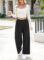 EVALESS Women’s Wide Leg Pants High Waisted Business Work Casual Trousers 2025 Summer Comfy Palazzo Pants with Pockets