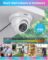ZOSI 3K Lite 8CH H.265+ Home Security Camera System with AI Human/Vehicle Detection,Night Vision,5MP Lite 8 Channel CCTV DVR,4pcs 1080P 1920TVL 2MP Outdoor Indoor Surveillance Dome Cameras (No HDD)