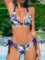 CUPSHE Women’s Bikini Set Two Piece Swimsuits V Neck Halter Strap Back Hook Bathing Suit Mid Rise Side Tie Swimwear