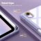 Fintie Hybrid Slim Case for iPad Mini 7 (A17 Pro, 7th Generation) 2024 / iPad Mini 6 (6th Gen) 8.3 Inch, [Built-in Pencil Holder] Shockproof Cover Clear Transparent Back Shell, Lilac Purple