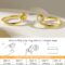 14K Gold Plated Stackable Rings,3 CZ Cubic Zirconia Ring Set,Silver & Gold Stacking Rings, Multi-Link Connected,Statement Interlocking Band for Women, Hypoallergenic, Non Tarnish wedding ring