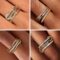 14K Gold Plated Stackable Rings,3 CZ Cubic Zirconia Ring Set,Silver & Gold Stacking Rings, Multi-Link Connected,Statement Interlocking Band for Women, Hypoallergenic, Non Tarnish wedding ring