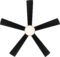 WAC Smart Fans Eclipse Indoor and Outdoor 5-Blade Smart Home Ceiling Fan 54in Satin Brass Matte Black with 3000K LED Light Kit and Remote Control works with Alexa and iOS or Android App
