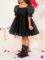 WDIRARA Toddler Girl’s Mesh Tulle Dress Square Neck Puff Short Sleeve Ruffle Hem Birthday Party Cute A Line Midi Dress