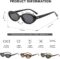 MASDUN Oval Sunglasses for Women Men Fashion Small Oval Sun glasses 90s Vintage Shades (3 Pack)