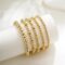 Gold Bracelets for Women, 14K Gold Plated Beaded Bracelets Gold Strand Bead Ball Bracelet Stack Set Adjustable Bracelet Set Waterproof Jewelry for Women Gifts Non Tarnish