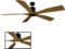 Aviator Indoor and Outdoor 5-Blade Smart Ceiling Fan 70in Matte Black Distressed Koa with Wall Control (Light Kit Sold Separately)