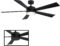 Wynd Smart Indoor and Outdoor 5-Blade Ceiling Fan 60in Matte Black with 3000K LED Light Kit and Remote Control works with Alexa, Google Assistant, Samsung Things, and iOS or Android App
