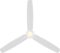 WAC Smart Fans Blitzen Indoor and Outdoor 3-Blade Smart Home Ceiling Fan 54in Matte White with 3000K LED Light Kit and Remote Control works with Alexa and iOS or Android App