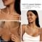 Zeffy Lariat Gold Necklace for Women, Dainty Long Necklace 14k Gold/Silver Plated Layered CZ Beaded Bar Chain Y-Shaped Body Chain Stack Drop Wedding Necklace Trendy Simple Gold Jewelry Gifts