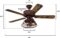 Westinghouse 74001B00 Vintage-Style Barnett, Smart WiFi Ceiling Fan Compatible with Amazon Alexa and Google Home with LED Light, Remote Control, 48 Inch, Barnwood Finish, Cage Shade