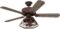 Westinghouse 74001B00 Vintage-Style Barnett, Smart WiFi Ceiling Fan Compatible with Amazon Alexa and Google Home with LED Light, Remote Control, 48 Inch, Barnwood Finish, Cage Shade