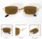 TYA Retro Y2k Sunglasses for Women Men,Trendy Semi-Rimless Sun Glasses Irregular Narrow Gold Sunnies UV400