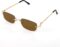 TYA Retro Y2k Sunglasses for Women Men,Trendy Semi-Rimless Sun Glasses Irregular Narrow Gold Sunnies UV400