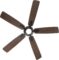 Mykonos Smart Indoor and Outdoor 5-Blade Ceiling Fan 60in Bronze/Dark Walnut with 3000K LED Light Kit and Remote Control works with Alexa, Google Assistant, Samsung Things, and iOS or Android App
