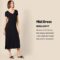Amazon Essentials Women’s Jersey V-Neck Short Sleeve Midi Length Dress
