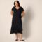 Amazon Essentials Women’s Jersey V-Neck Short Sleeve Midi Length Dress