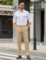 COOFANDY Mens Casual Chino Pants Elastic Waist Lightweight Trousers Classic-Fit Business Dress Pants with Pockets