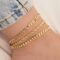 iF YOU Gold Ankle Bracelets for Women, 14k Gold Plated Waterproof Cuban Link Chain Anklets Set, Layered Anklet Bracelets for Women Beach Gift Adjustable Size 5pc