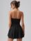 OQQ Women’s Mini Dress Summer Cocktail Tube Ruched Waist Ruffle Corset Party A-line Dresses