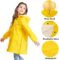 Kids Rain Jacket – Waterproof Boys Girls Raincoat Yellow Breathable Hooded Rain Coat for Girls Boys Toddler