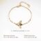 Cicy Bell Womens Bumble Bee 18K Gold Plated Bracelets Oval Pearl Cubic Zirconia Figaro Chain Trendy Cute Animal Jewelry Gift
