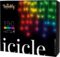 Twinkly Icicle App-Controlled LED Christmas Lights with 190 RGB (16 Million Colors) LEDs. Clear Wire. Indoor and Outdoor Smart Lighting Decoration