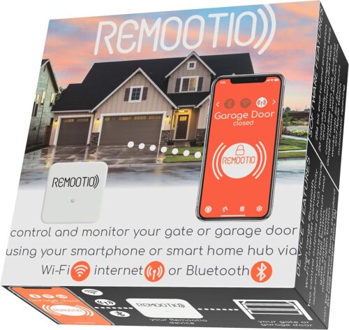 2 WiFi and Bluetooth Smart Garage Door opener with iOS and Android App, Apple Home (HomeKit), Amazon Alexa, Google Home, SmartThings, Siri Shortcuts compatible. With sensor and power adapter.
