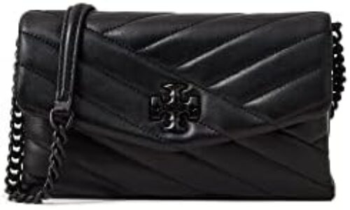 Tory Burch Women’s Kira Chevron Powder Coated Chain Wallet