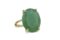 Anemone Jewelry Oval Green Aventurine Ring – Luxurious Solitaire Gold Ring – Statement Natural Gem Rings – Fashion and Gift Jewelry for Her – Bridal, Wedding Anniversary, Graduation, Birthday