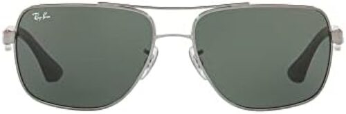 Ray-Ban Men’s RB3483 Metal Square Sunglasses
