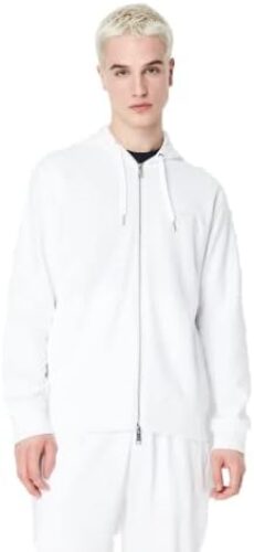 A|X ARMANI EXCHANGE Men’s Organic Cotton Seasonal Essential Casual Zip Up Sweatshirt