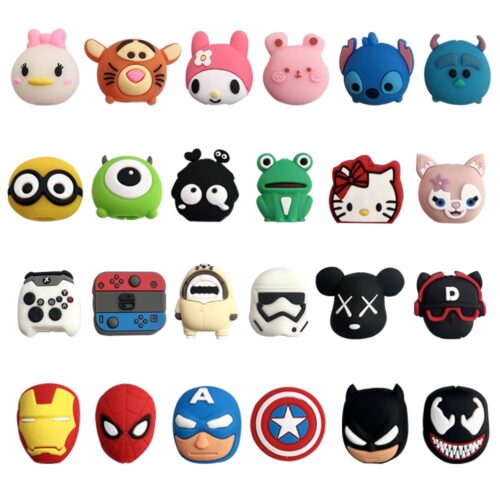 24 Pcs Cable Protector for iPhone/ipad USB Cable, Plastic Cable Protectors Cute Drink Fruit Dinosaur Animals Charging Cable Saver, Phone Accessory Protect USB Charger for Birthday Party (24A)