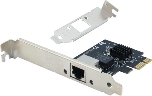 2.5Gb PCIe Network Card,2.5GBase-T PCI Express Network Adapter NIC, with Realtek RTL8125B Controller, Single RJ-45 Port, PCIe 2.1 x1 Support Windows Server/Linux