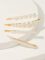 Gold pearl bobby pins Women Girls Valentines Mother’s Day Hair Clip Barrettes Decorative accessories Bridal Wedding Birthday Prom Xmas holiday Party Gift 6 Pack