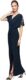 Alex Evenings Women’s Long Knot Front Dress with Embellished Short Sleeve
